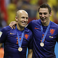 Арьен Роббен и Стефан де Врей (Голландия) с бронзовыми медалями чемпионата мира